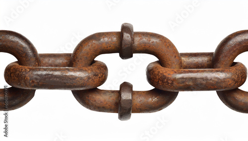 rusty chain isolated on white background