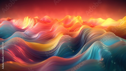 Radiant waves dancing with grace, illuminating the space with energy