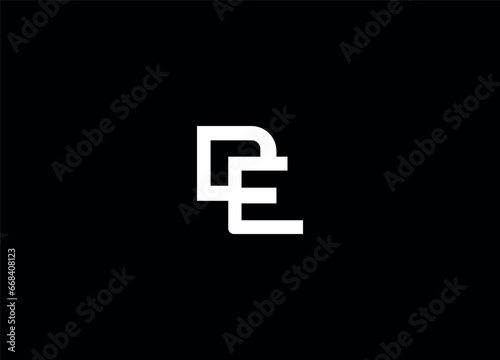 DE initial logo design and monogram logo