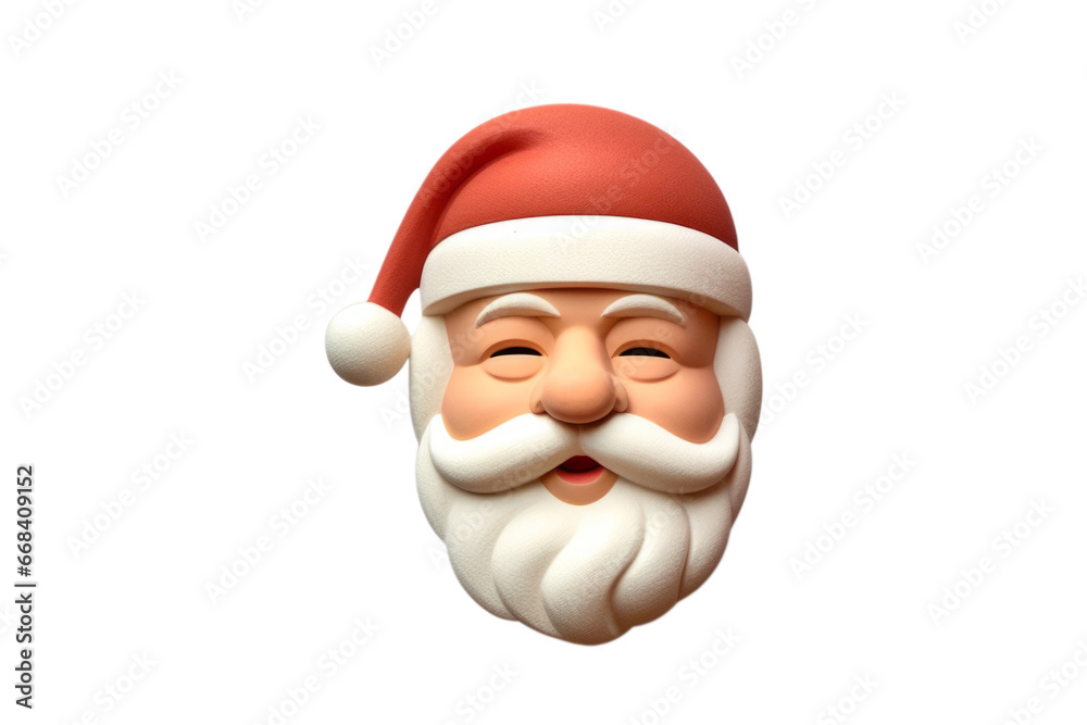 Santa's Clay Creation Iconic Face in White Delight Santa's Clay Creation Iconic Face in White Delight