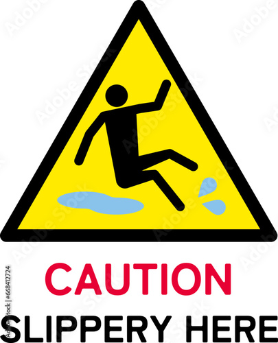 転倒注意・足元注意のアイコン（英語）