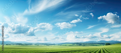 Vast space and natural sky background horizon visible