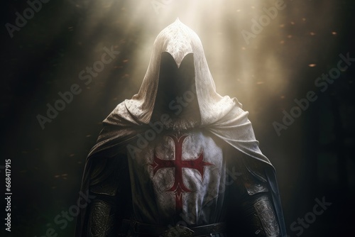 Ghostly apparition of a Templar knight photo