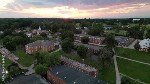 Aerial View of Valley Forge Military Academy at Sunset photo