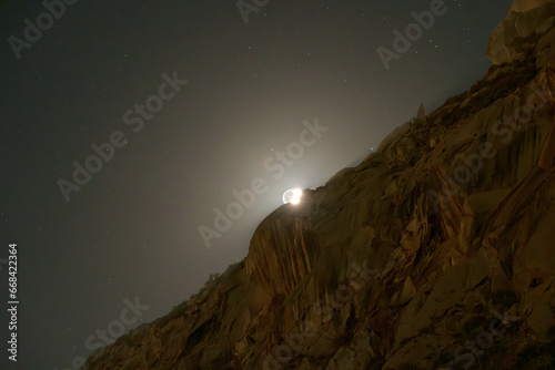 Morro Rock and the moon