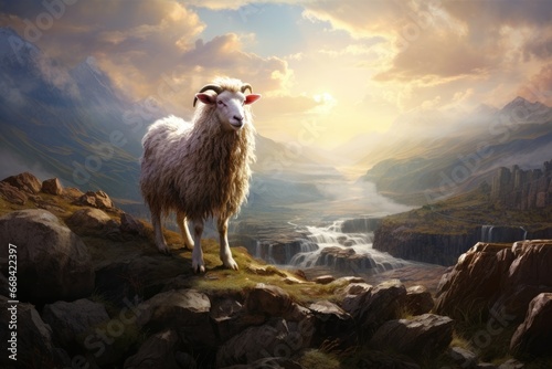 The parable of the lost sheep. photo