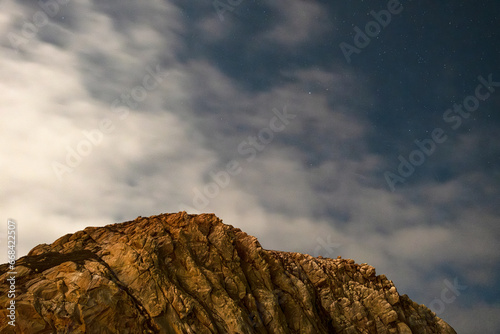 Morro Rock at night