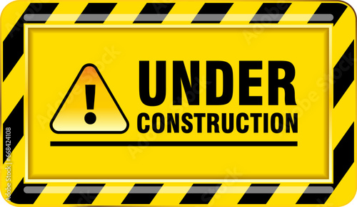 Illustration vector graphic of under construction signboard design template