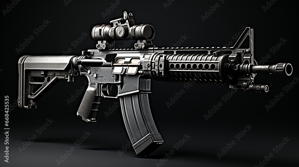 a photo of gun and bullets made with generative AI a photo of gun and bullets made with generative AI
