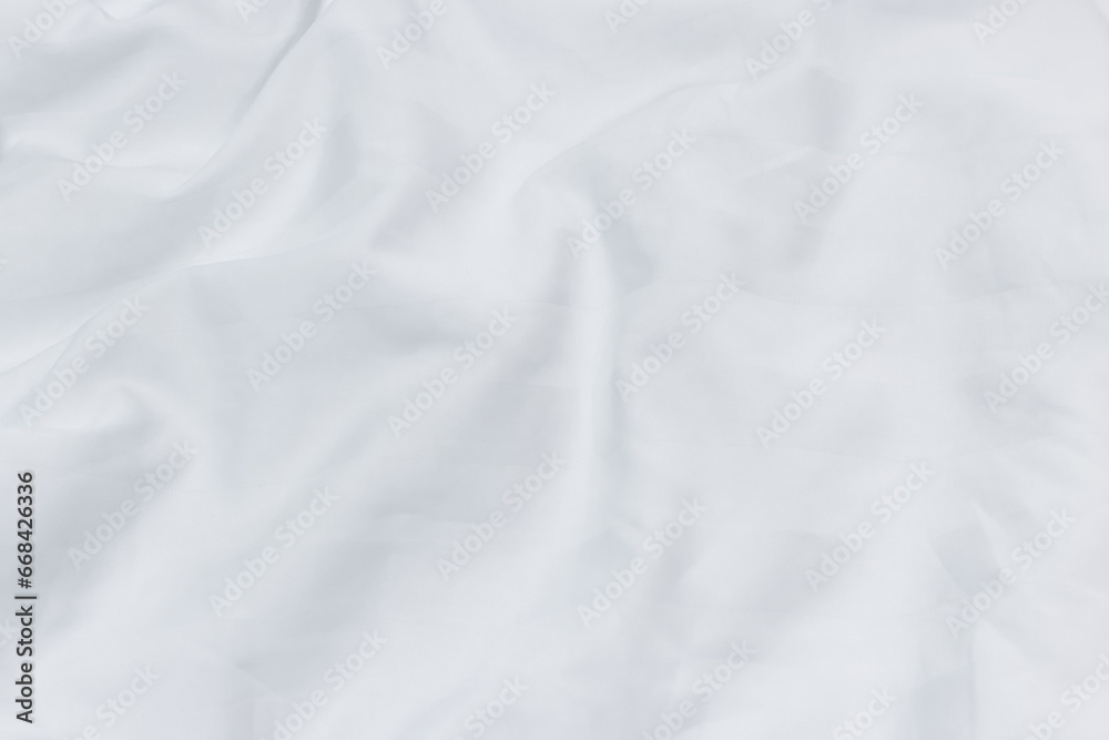 Fototapeta premium White fabric or wavy fabric for texture and background.