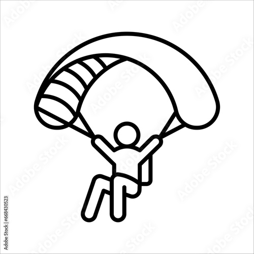 Military parachutists vector. Airborne forces soldier. For military concepts, infographics, icons design, vector illustration on white background