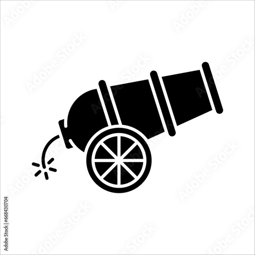 Linear canon icon from Army and war outline collection. vector illustration on white background photo