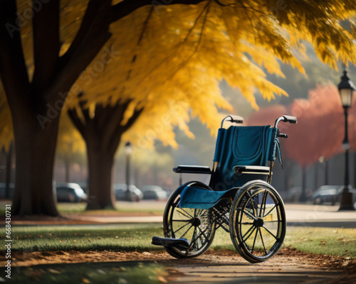 wheelchair in the park