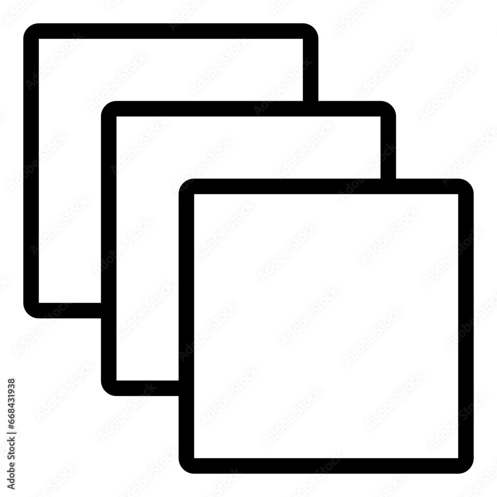 Square black outline icon Square black outline icon