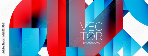 Abstract masterpiece formed by delicate interplay of circles, squares, and triangles. Geometric elements converge in harmonious chaos, evoking sense of modern creativity. Symphony of shapes