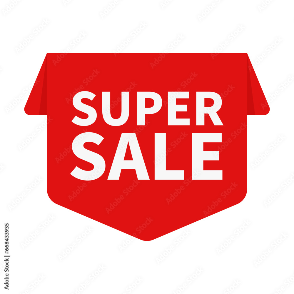 Super Sale In Red Unique Shape For Promotion Business
Super Sale In Red Unique Shape For Promotion Business