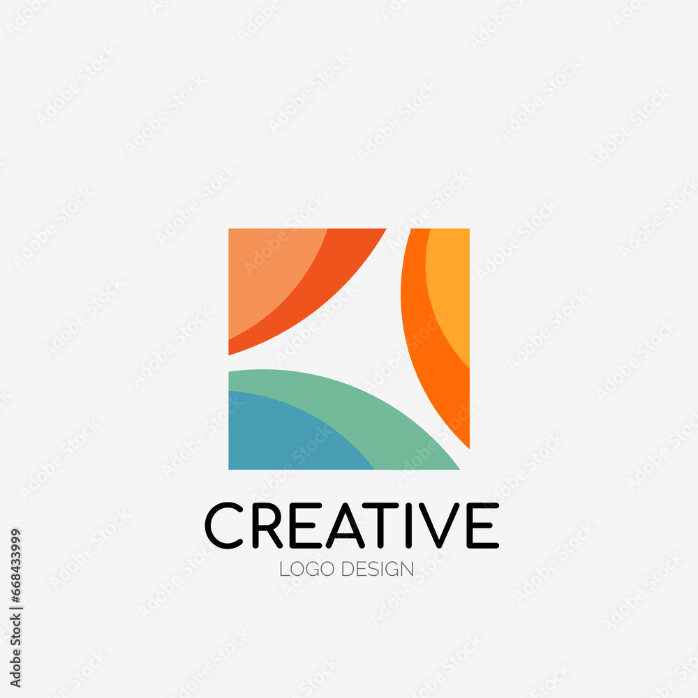 Modern abstract logo design. Geometric vector art. Clean overlapping lines and abstract shapes. Perfect for modern brand Modern abstract logo design. Geometric vector art. Clean overlapping lines and abstract shapes. Perfect for modern brand