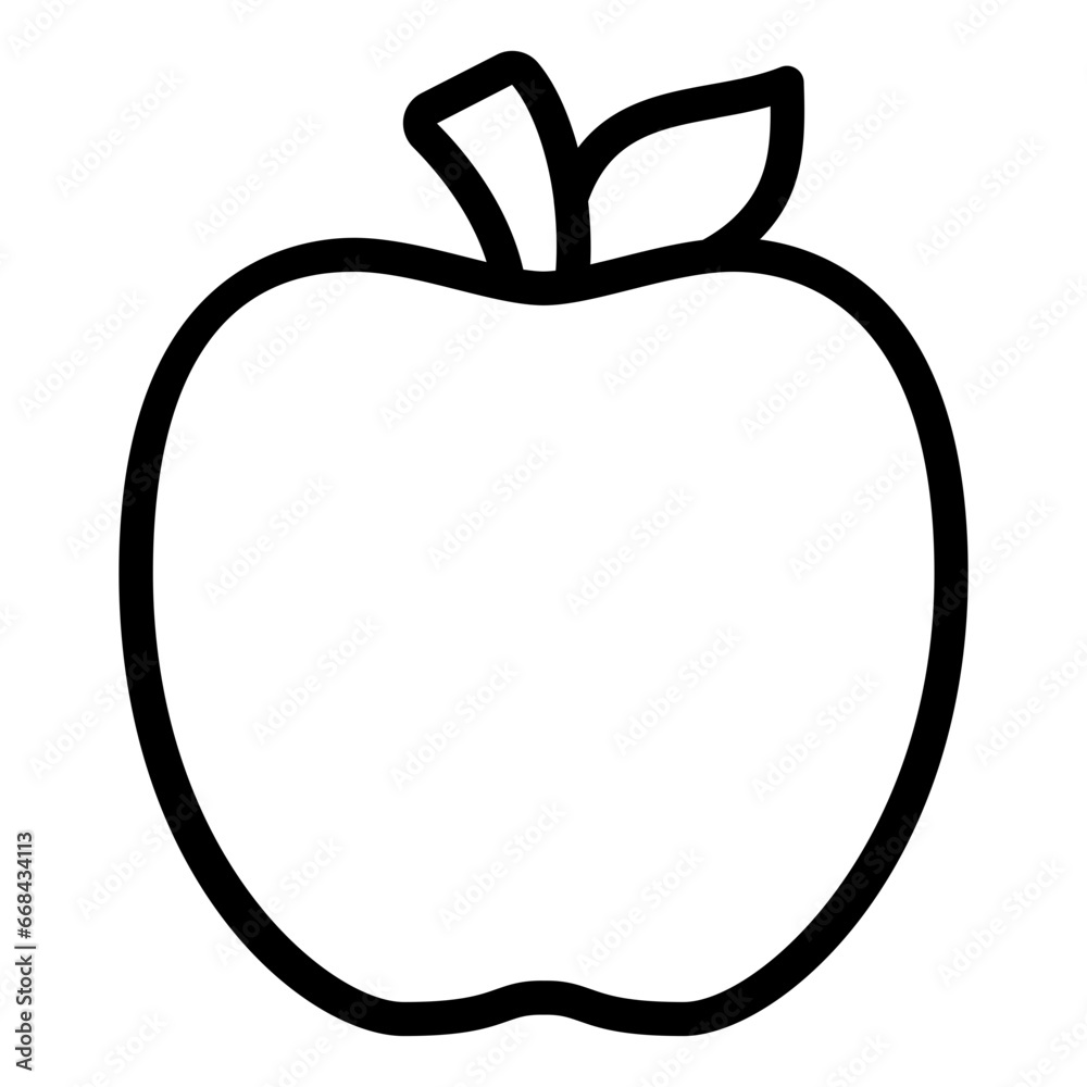 Apple black outline icon