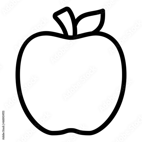 Apple black outline icon