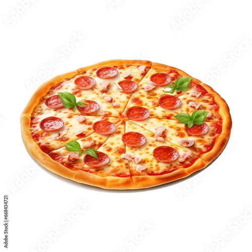 isolated pizza with varies species