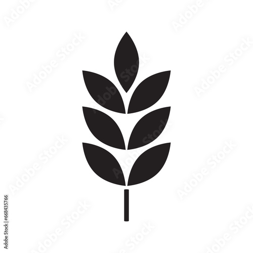 Farm wheat ears icon vector template