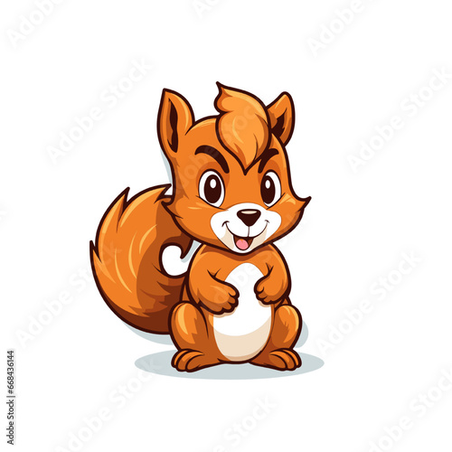 Fototapeta Naklejka Na Ścianę i Meble -  Squirrel mascot Logo