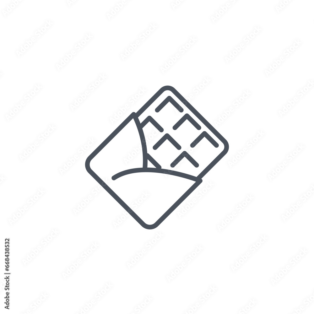 Vector sign of the chocolate bar symbol isolated on a white background. icon color editable. Vector sign of the chocolate bar symbol isolated on a white background. icon color editable.