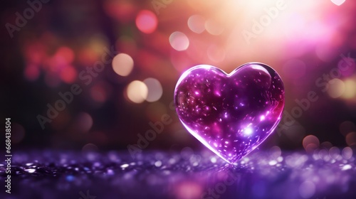 Heart Shape Design with Bokeh Effect