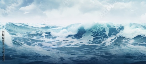 Stormy ocean scenery depicted in an image