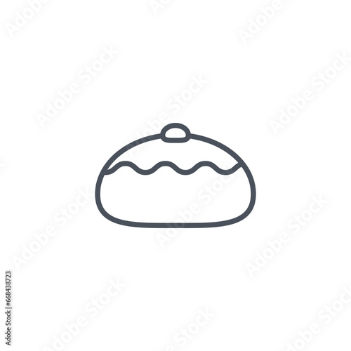 Vector sign of the belgian buns symbol isolated on a white background. icon color editable.
