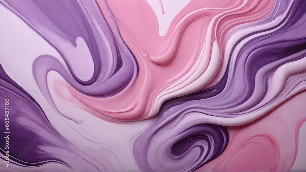 Obraz premium Artistic and abstract liquid splashes. Background wallpaper. Pink and purple pastel color.