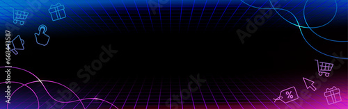 Title background material with design suitable for Cyber Monday and e-commerce