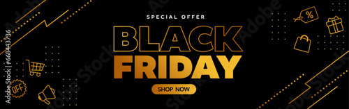 Title background material with design suitable for Black Friday and e-commerce