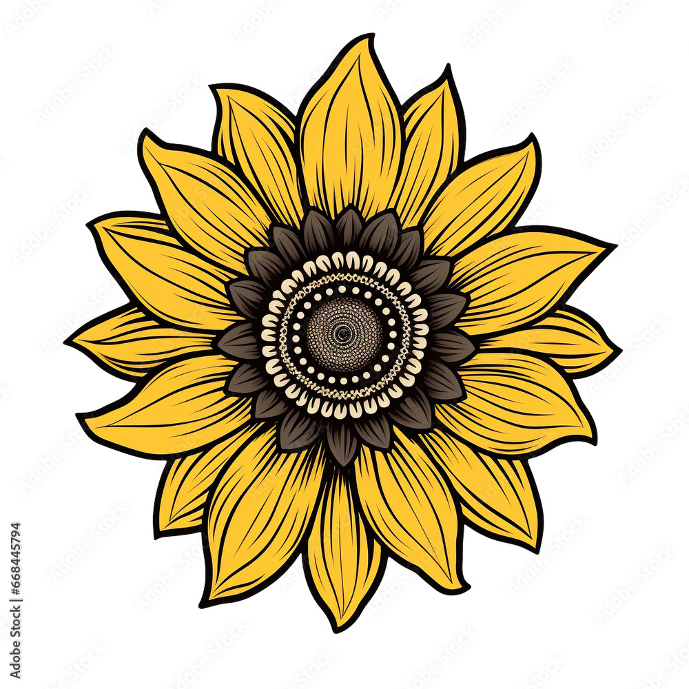 Fototapeta premium sunflower isolated on white