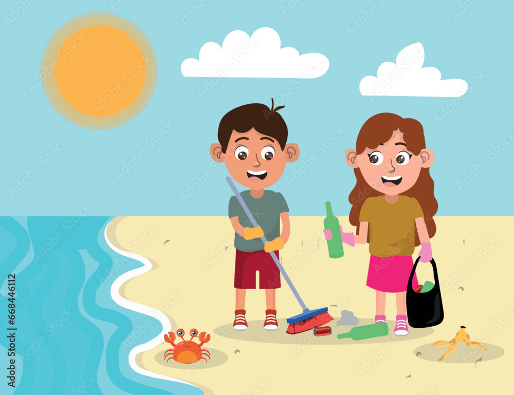 Fototapeta premium images of children in various situations