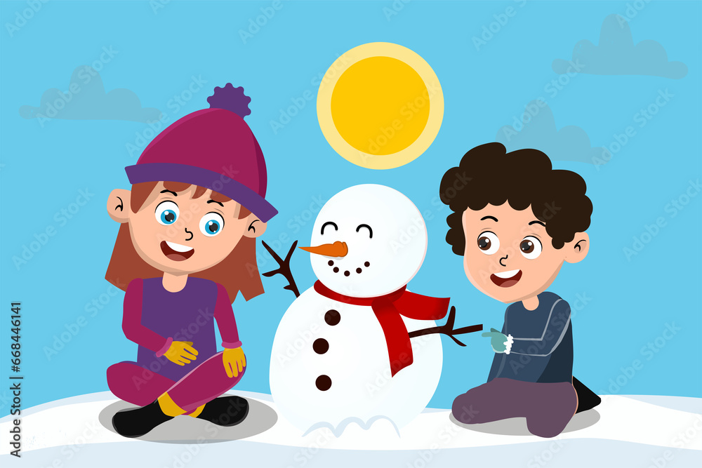 Fototapeta premium images of children in various situations