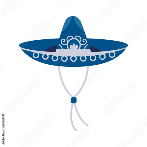 mexican charro sombrero blue