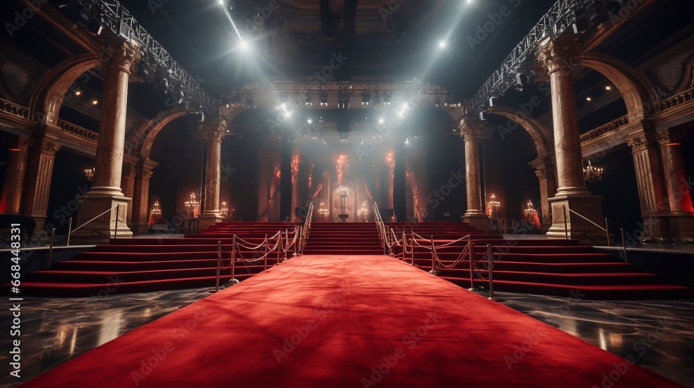 Photo Of Rows Of People Walking On Red Carpet In Theater Movie photo-of-rows-of-people-walking-on-red-carpet-in-theater-movie