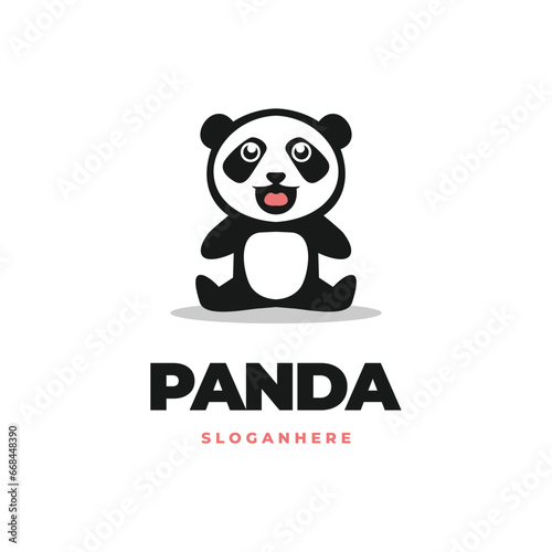 Panda modern logo vector