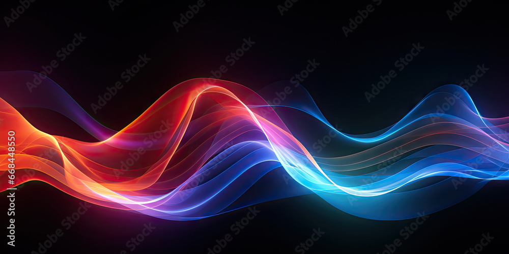 Ethereal glow emanates from a vivid, colorful wave. Ethereal glow emanates from a vivid, colorful wave.