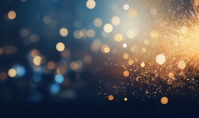 Explosive beauty of bright fireworks against a dark backdrop.