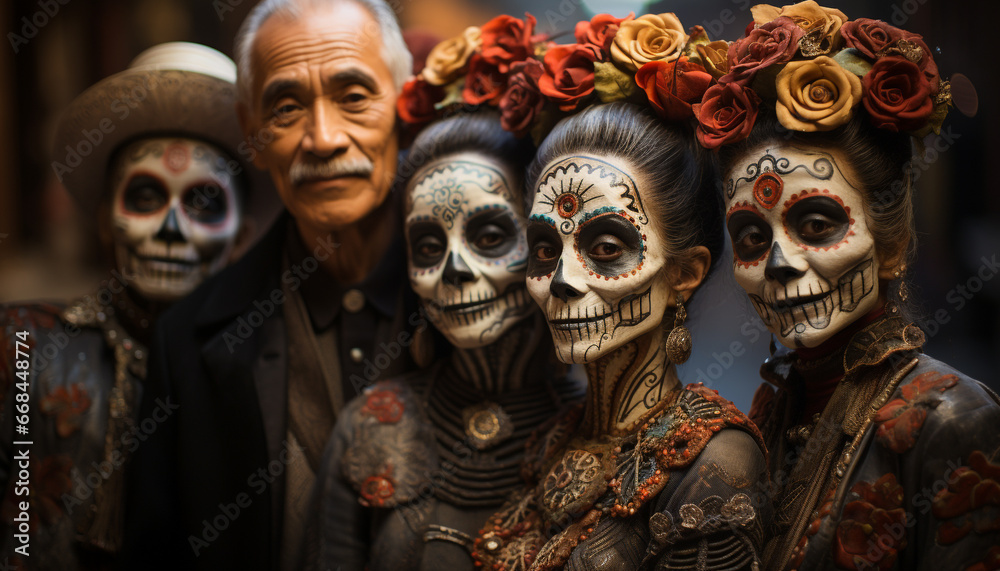 Day of the Dead A spooky celebration of death and tradition generated by AI