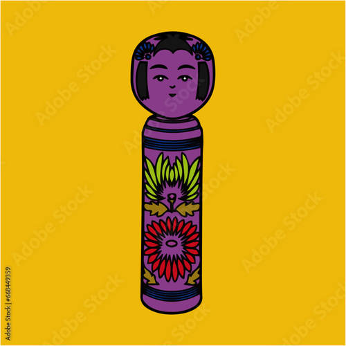 こけし（Kokeshi doll）(ai)