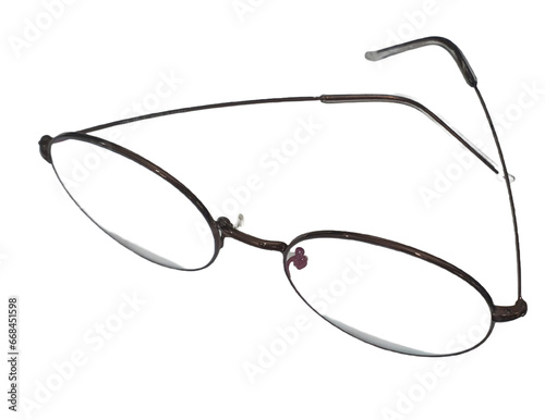 glasses on white background