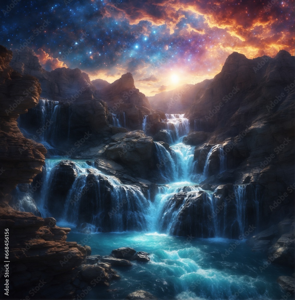 Fototapeta premium sunrise over the river