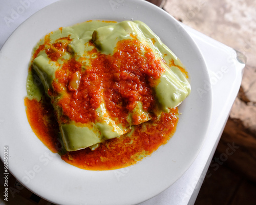 Papadzules yucatecos.