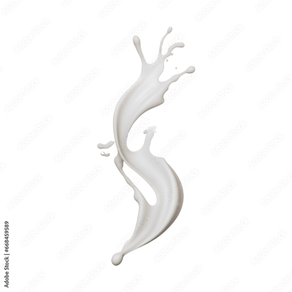 realistic milk splashes or wave with drops and splatter isolated on a transparent background, milk splash, yogurt splash, Generative AI realistic milk splashes or wave with drops and splatter isolated on a transparent background, milk splash, yogurt splash, Generative AI