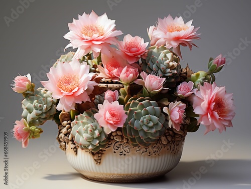 Digital Photo of Cacti in Pots  © Atchara