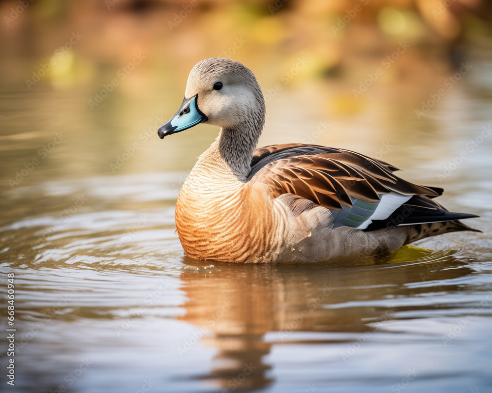 Beautiful American Wigeon. bird in wild nature