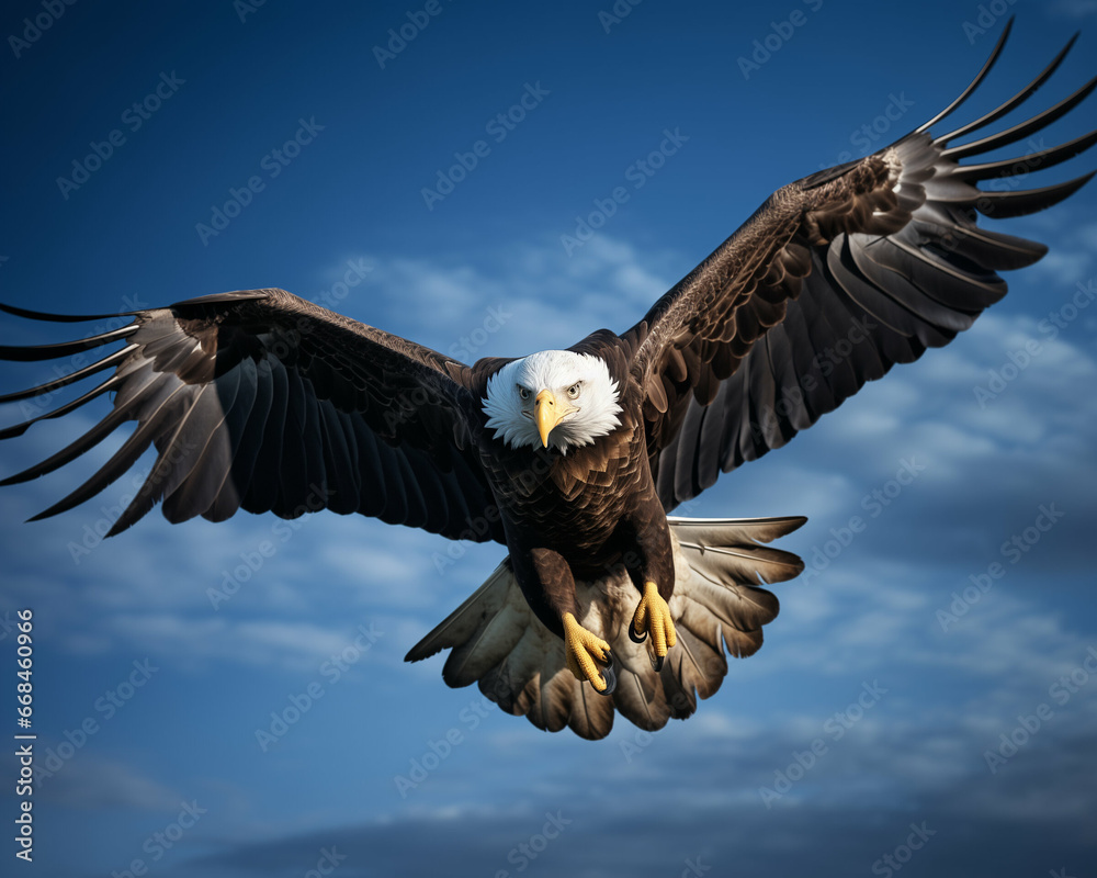 Obraz premium Beautiful Bald Eagle bird in wild nature